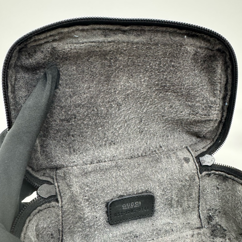 Gucci 黑色皮革手提包 vintage 二手 中古 化妝包👝-20