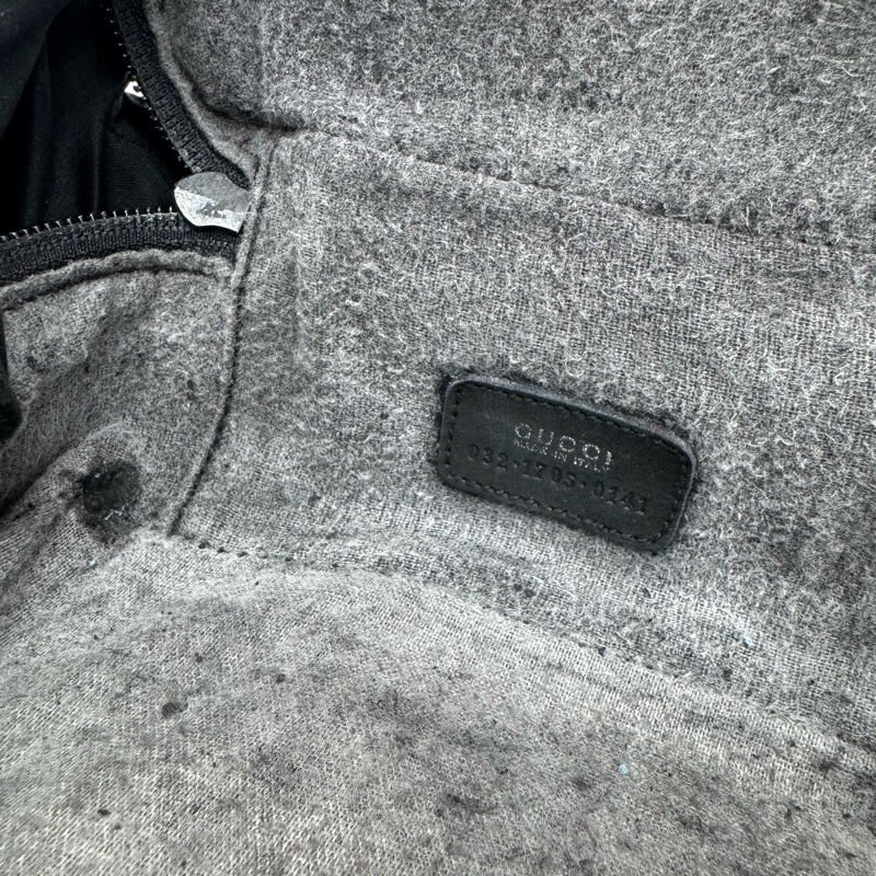 Gucci 黑色皮革手提包 vintage 二手 中古 化妝包👝-22