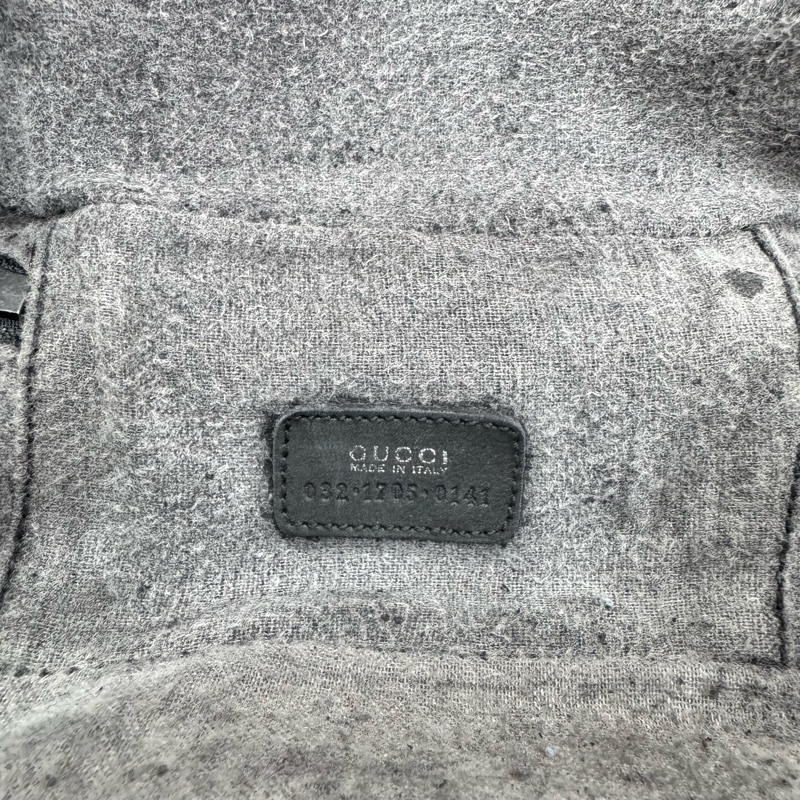 Gucci 黑色皮革手提包 vintage 二手 中古 化妝包👝-23