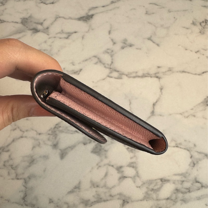 LV M62361花紋內粉釦式卡片零錢包 超好用👛-5