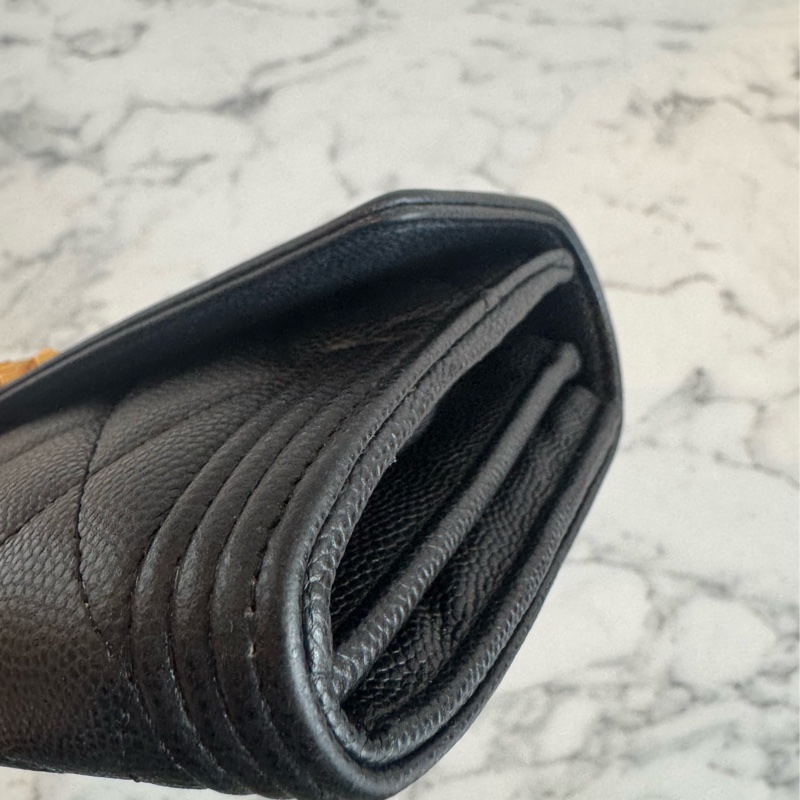 Chanel黑色金boy釦式長夾  超經典超好用🫶-10