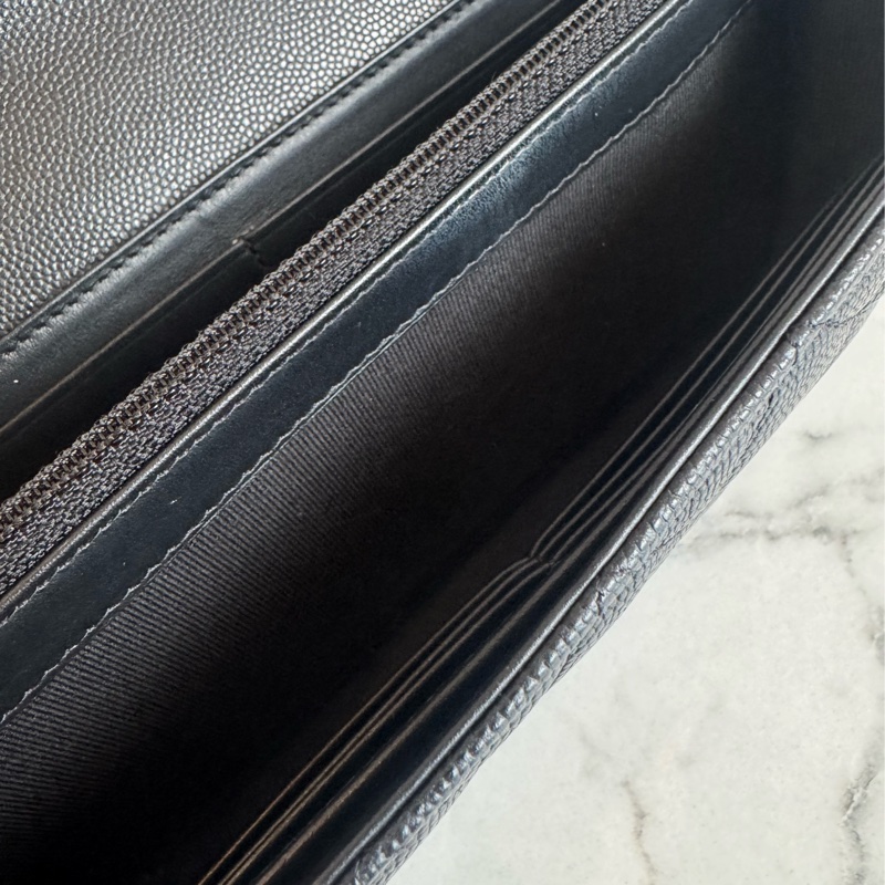 Chanel黑色金boy釦式長夾  超經典超好用🫶-18