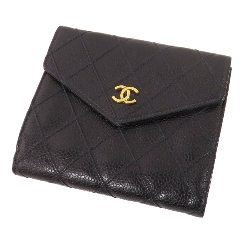 CHANEL 牛皮皮革Wallet金扣錢包-3