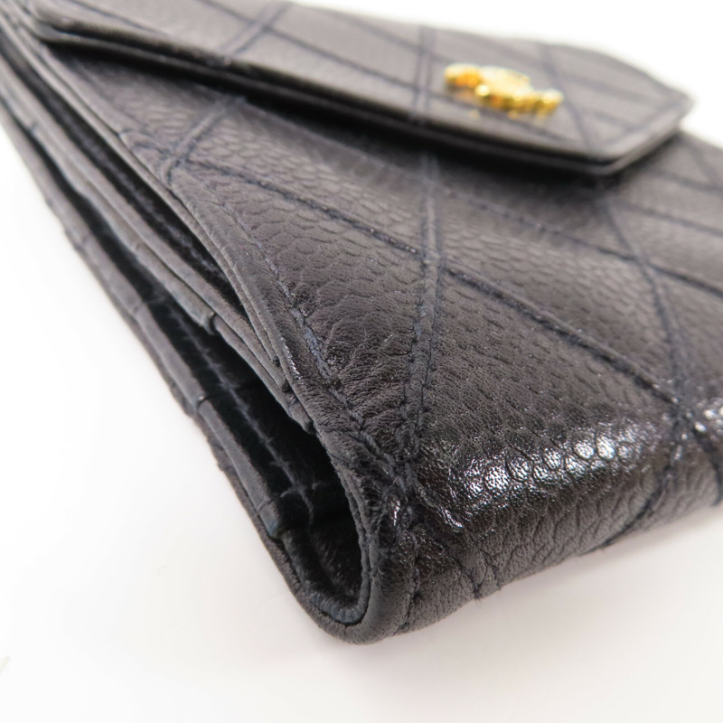 CHANEL 牛皮皮革Wallet金扣錢包-11