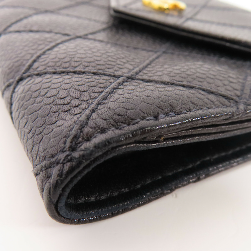 CHANEL 牛皮皮革Wallet金扣錢包-12