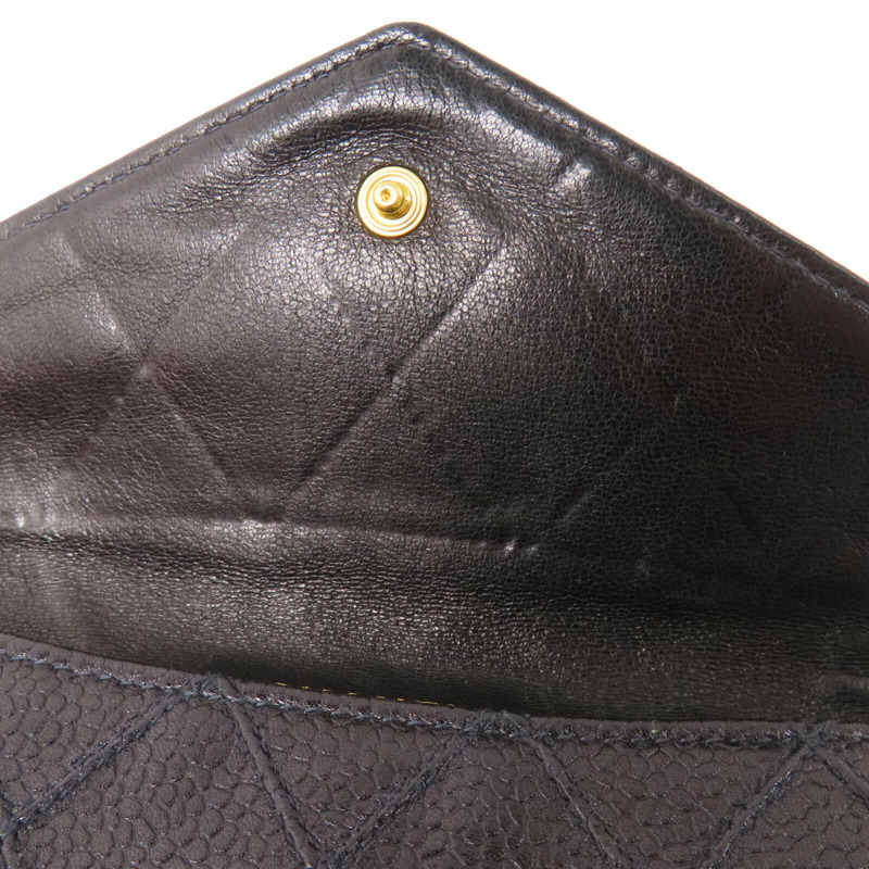 CHANEL 牛皮皮革Wallet金扣錢包-15