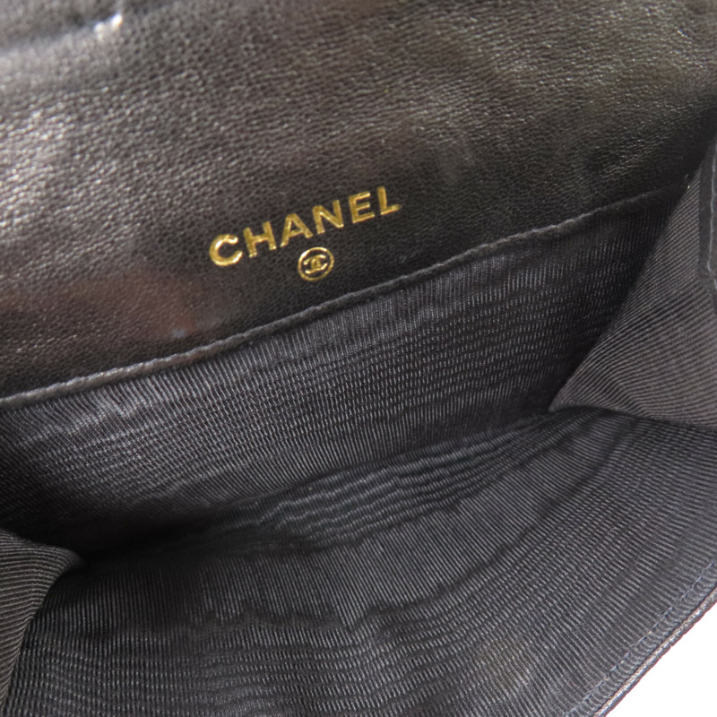 CHANEL 牛皮皮革Wallet金扣錢包-17