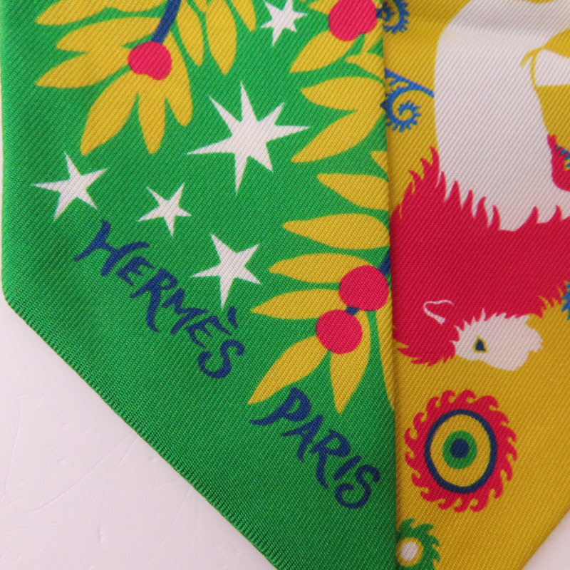 HERMES 絲質Twilly絲巾-3