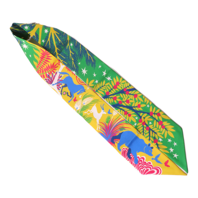 HERMES 絲質Twilly絲巾-4