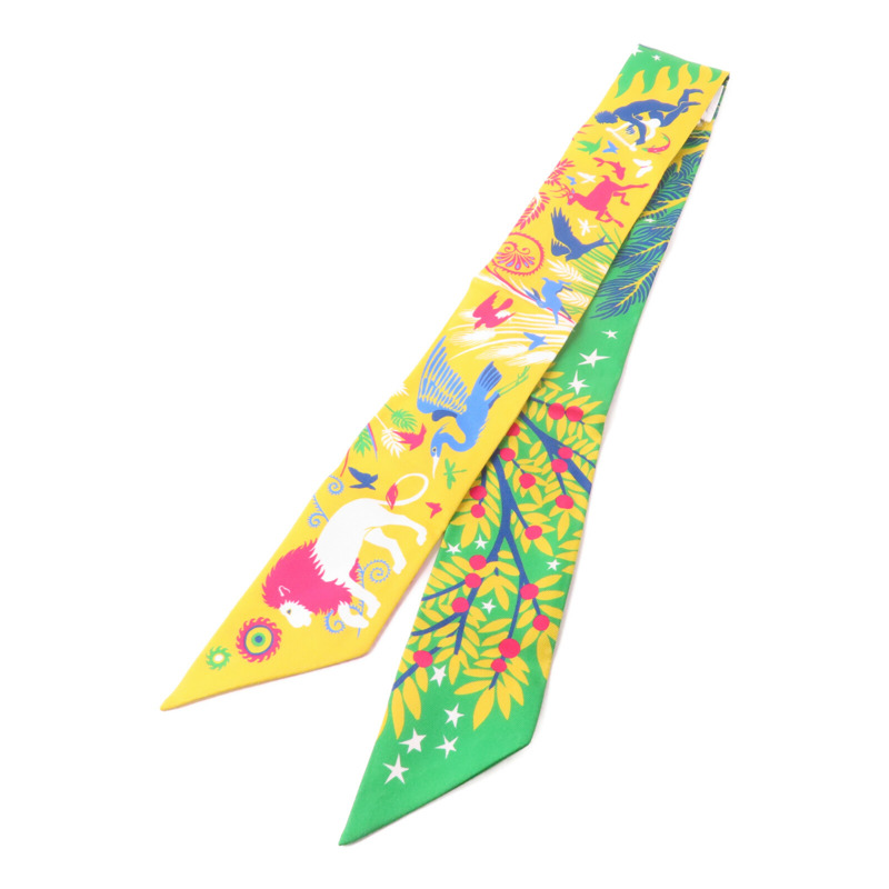 HERMES 絲質Twilly絲巾-1