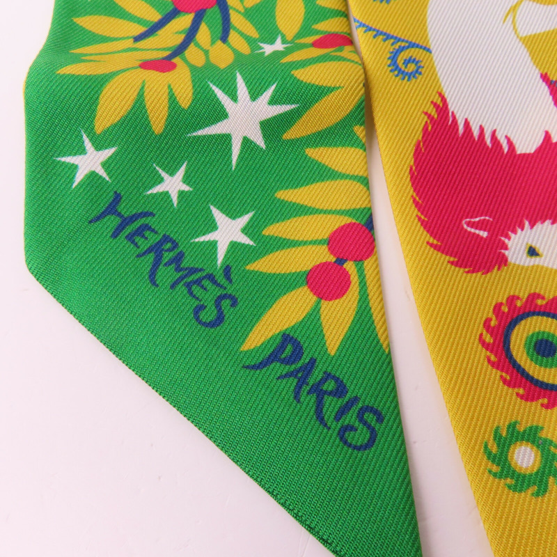 HERMES 絲質Twilly絲巾-3