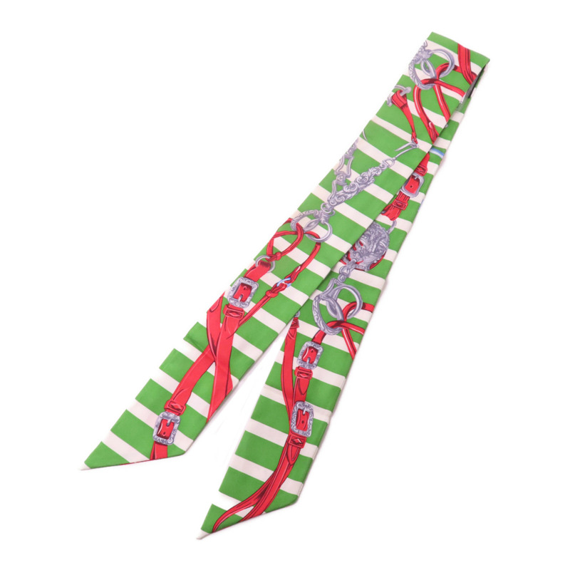 HERMES 絲質Twilly絲巾-2