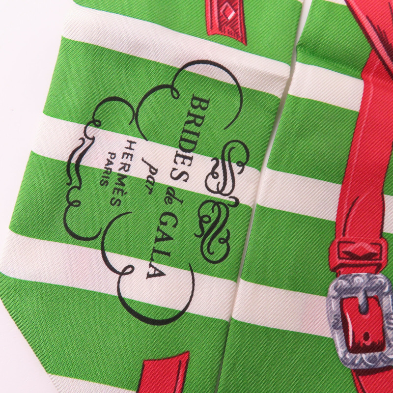HERMES 絲質Twilly絲巾-4