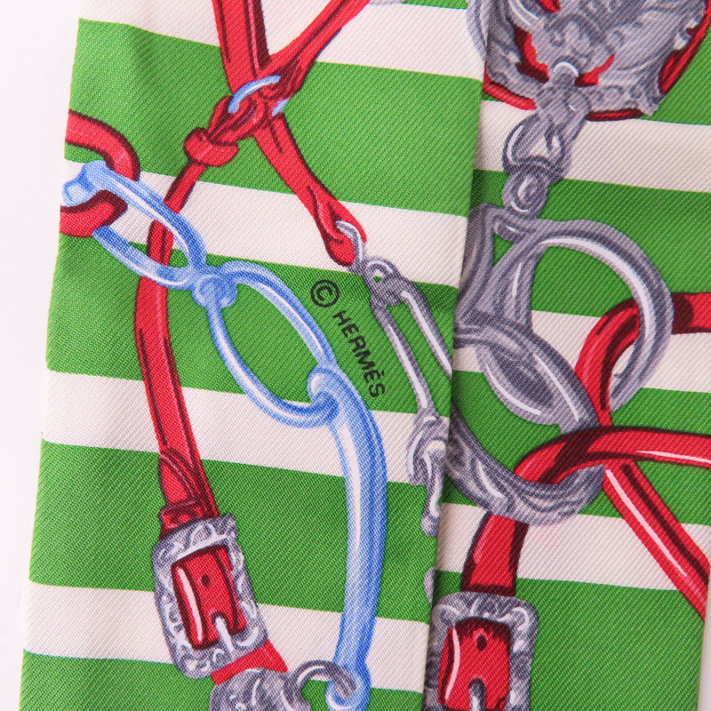 HERMES 絲質Twilly絲巾-6