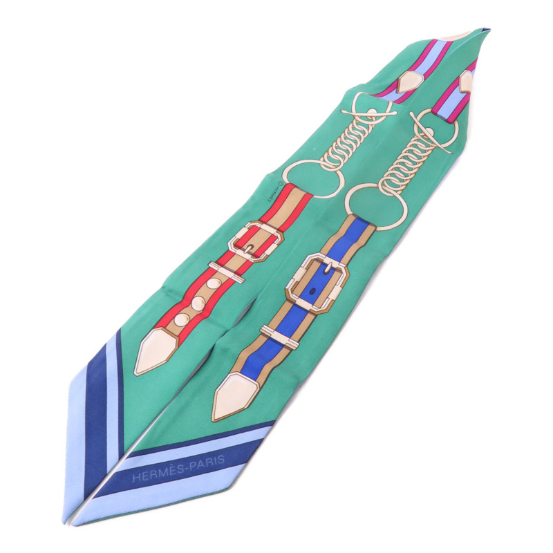 HERMES 絲質Twilly絲巾-3