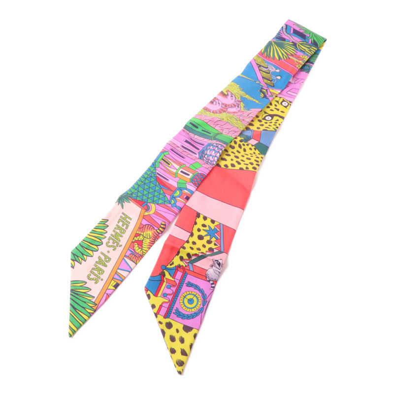 HERMES 絲質Twilly絲巾-0