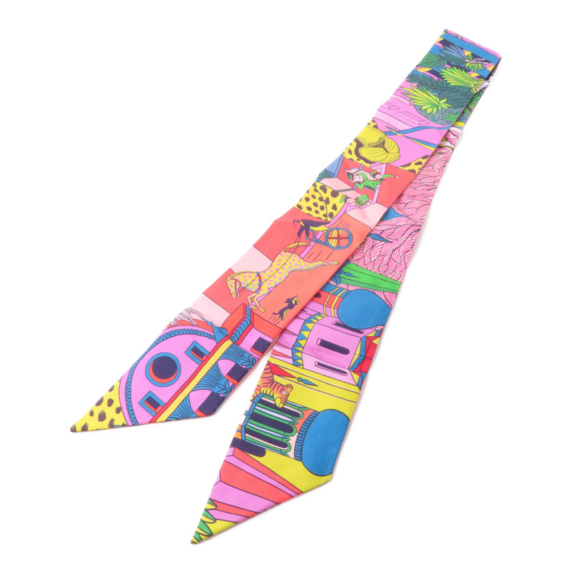 HERMES 絲質Twilly絲巾-1