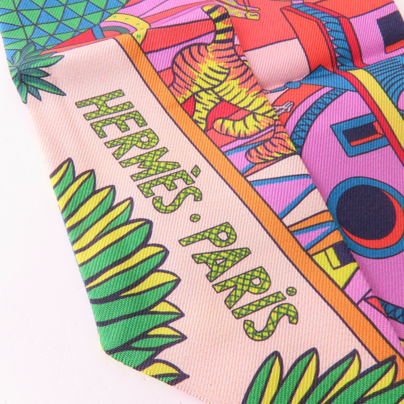 HERMES 絲質Twilly絲巾-3