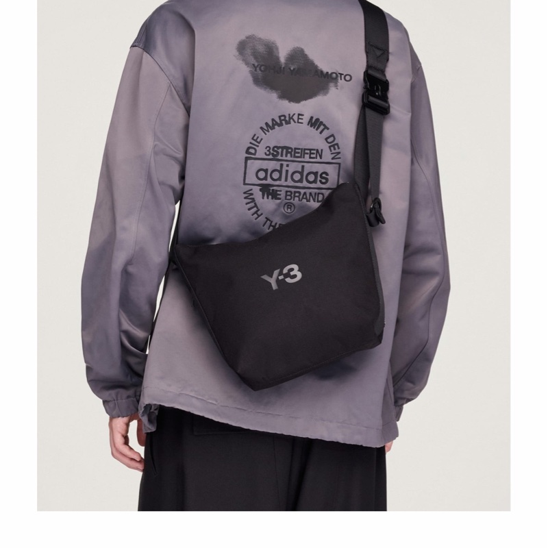 Y-3 男士 拉鍊單肩包 21.6cm*10.2cm*19cm-5