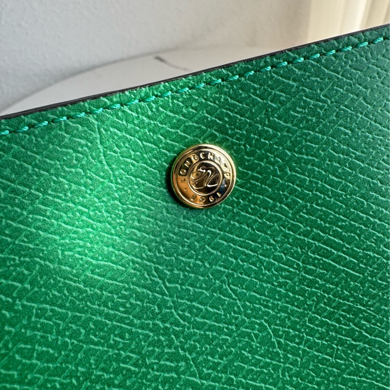 Longchamp 綠色手提水桶包-8