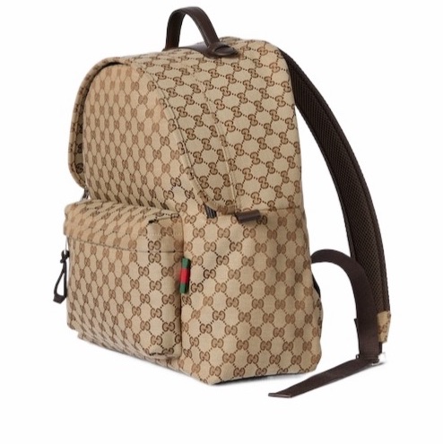 Gucci 男士 飾織帶中號GG背包均碼碼中號、36cm*21cm*41.9cm-1