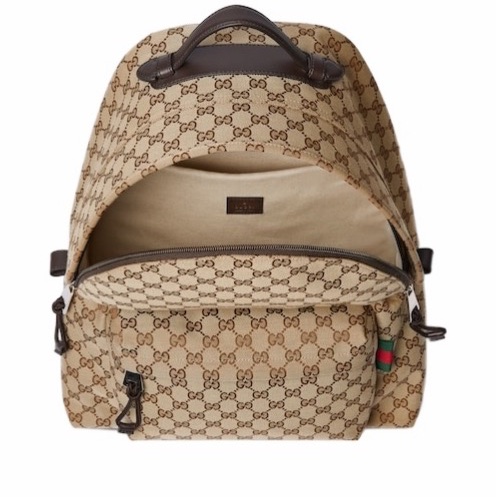 Gucci 男士 飾織帶中號GG背包均碼碼中號、36cm*21cm*41.9cm-2