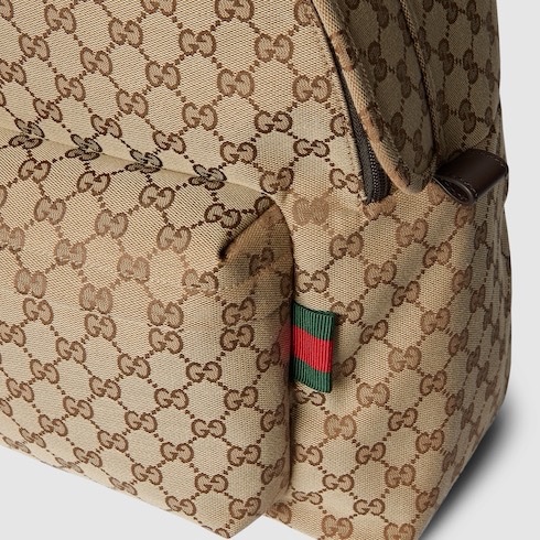 Gucci 男士 飾織帶中號GG背包均碼碼中號、36cm*21cm*41.9cm-5