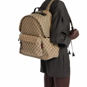 Gucci 男士 飾織帶中號GG背包均碼碼中號、36cm*21cm*41.9cm-7