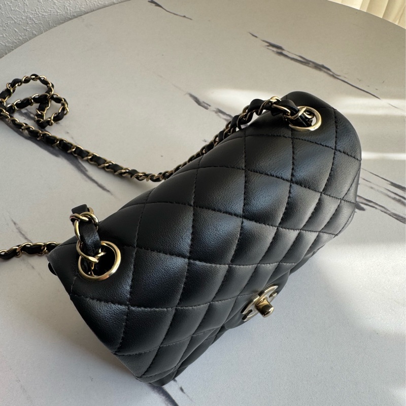 Chanel黑色淡金雙C方胖子 超級經典-2