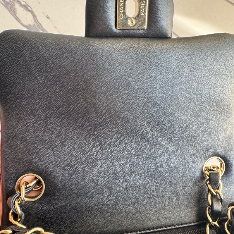 Chanel黑色淡金雙C方胖子 超級經典-26