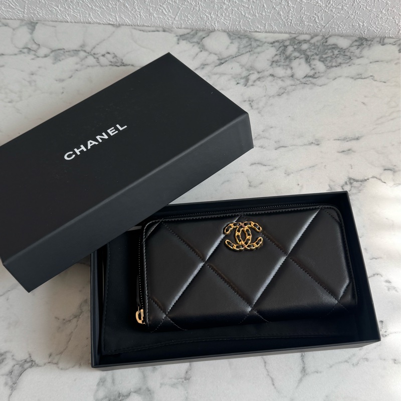 Chanel黑色19ㄇ拉長夾 真心超推❤️‍🔥-0