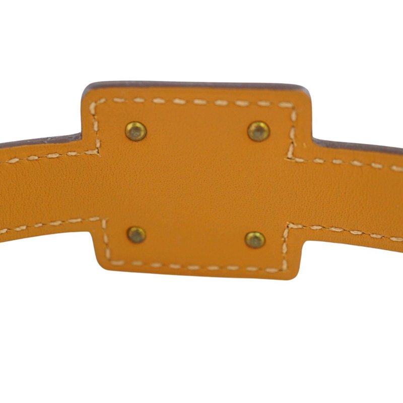 HERMES 愛馬仕 O’Kelly鎖頭造型皮革手環(大象灰/金)(D刻/膠膜未拆)-8