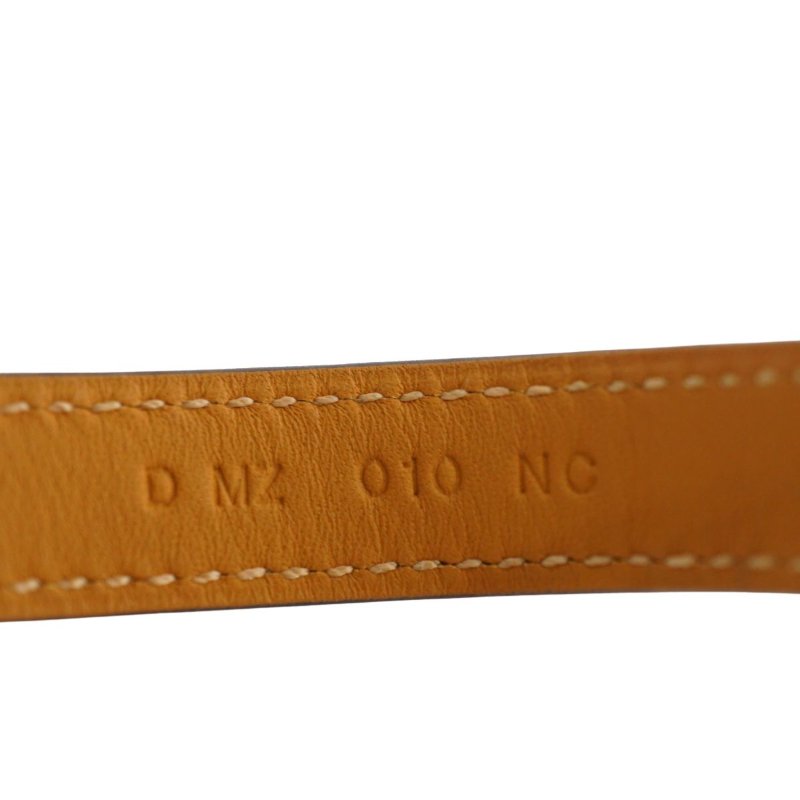 HERMES 愛馬仕 O’Kelly鎖頭造型皮革手環(大象灰/金)(D刻/膠膜未拆)-9