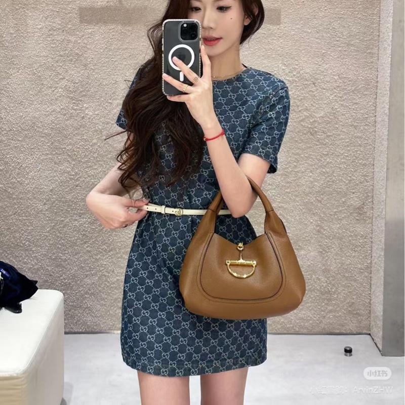 914intheair精品代購『全新閒置』 Gucci 單寧牛仔logo洋裝 連身裙-1