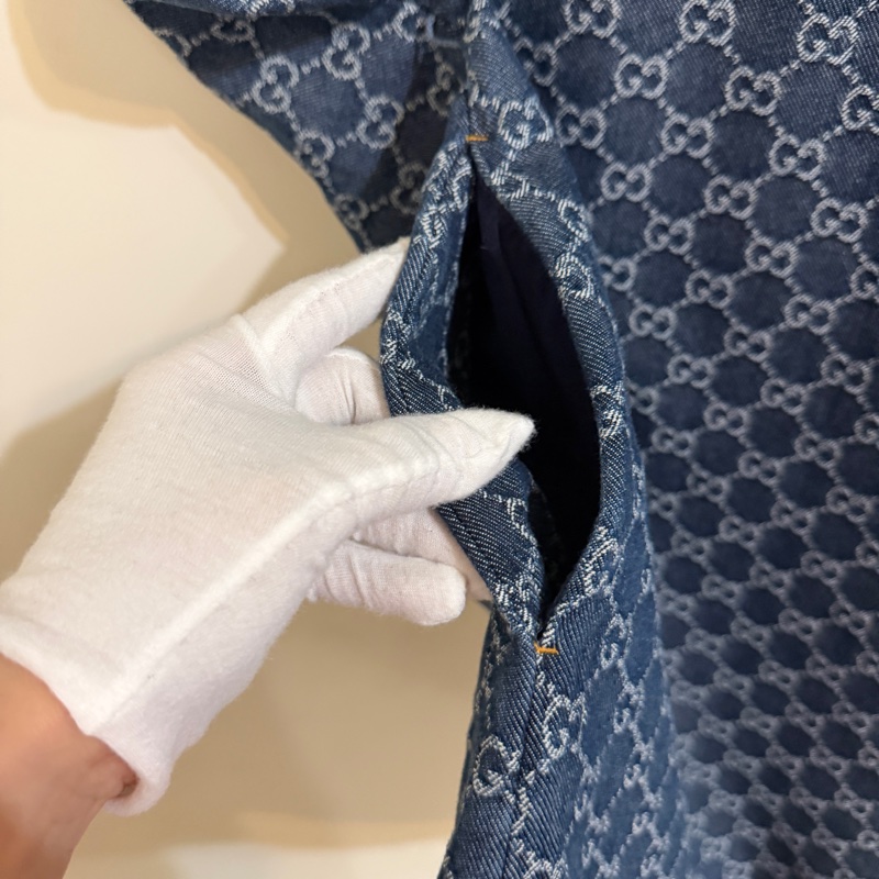 914intheair精品代購『全新閒置』 Gucci 單寧牛仔logo洋裝 連身裙-16