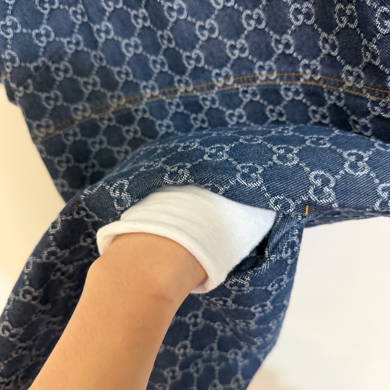 914intheair精品代購『全新閒置』 Gucci 單寧牛仔logo洋裝 連身裙-20