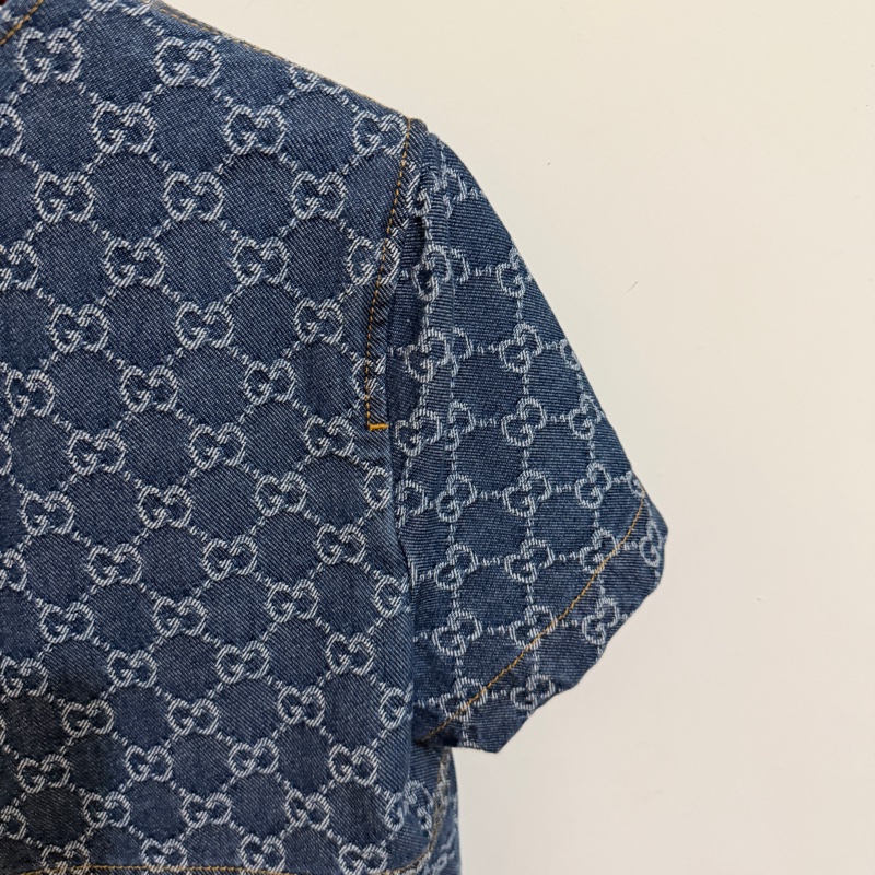 914intheair精品代購『全新閒置』 Gucci 單寧牛仔logo洋裝 連身裙-29