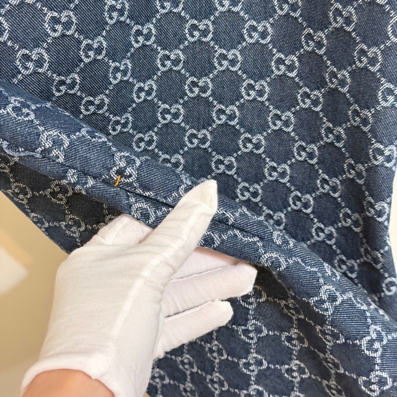 914intheair精品代購『全新閒置』 Gucci 單寧牛仔logo洋裝 連身裙-16