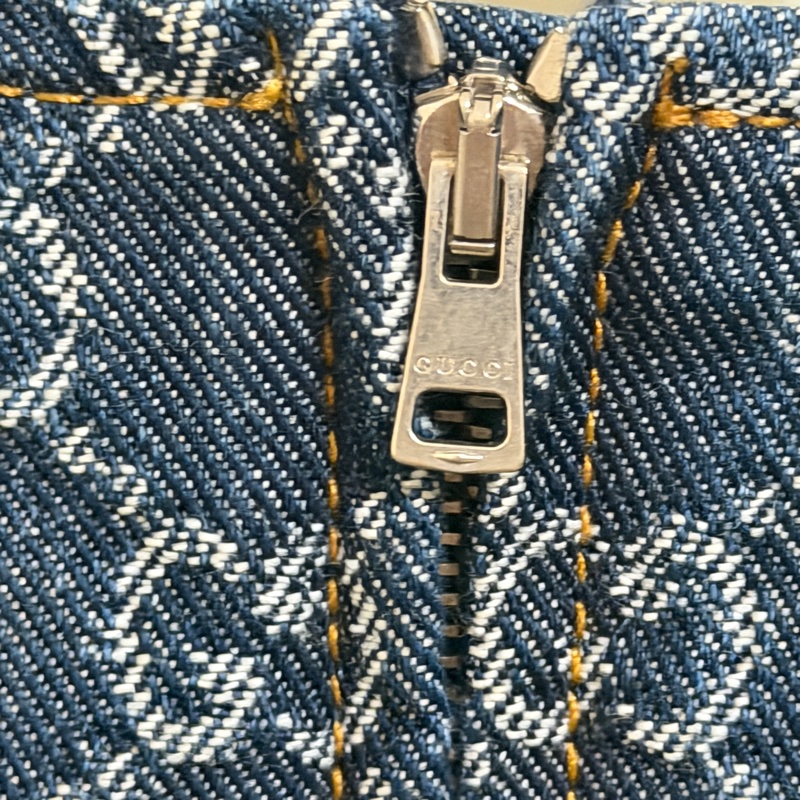 914intheair精品代購『全新閒置』 Gucci 單寧牛仔logo洋裝 連身裙-25