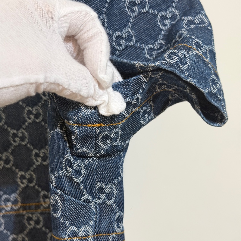 914intheair精品代購『全新閒置』 Gucci 單寧牛仔logo洋裝 連身裙-28