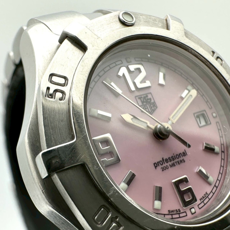TAG HEUER 豪雅獨家 WN1319 不鏽鋼石英腕錶,粉紅錶殼,女款-3