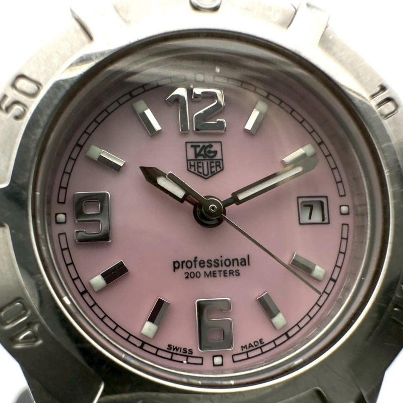 TAG HEUER 豪雅獨家 WN1319 不鏽鋼石英腕錶,粉紅錶殼,女款-5