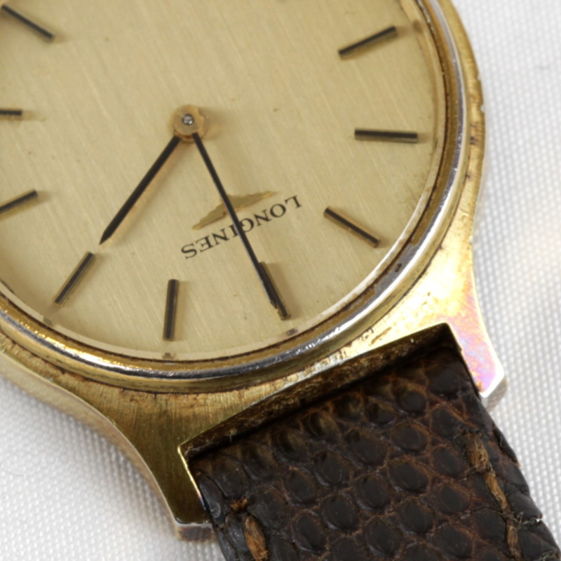 浪琴錶女士手動上鍊不鏽鋼腕錶，含金-7