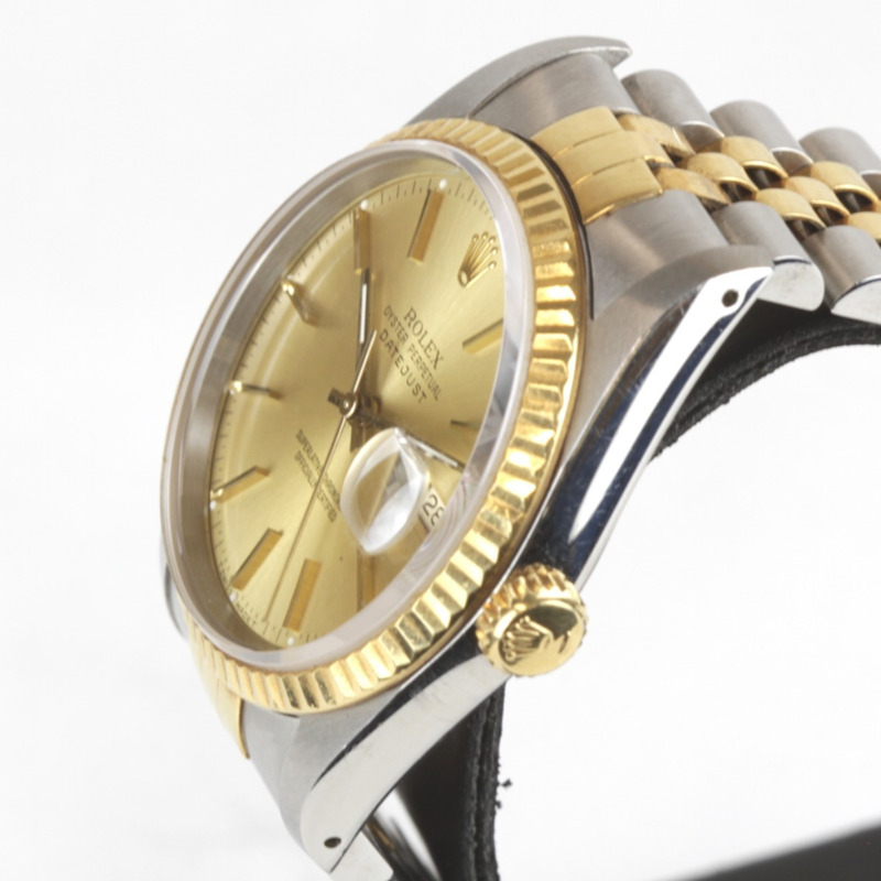 Rolex Rolex 16223 Datejust 男士不鏽鋼自動腕錶，金銀雙色款-1