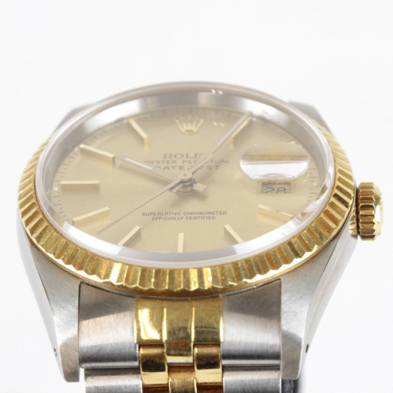 Rolex Rolex 16223 Datejust 男士不鏽鋼自動腕錶，金銀雙色款-2