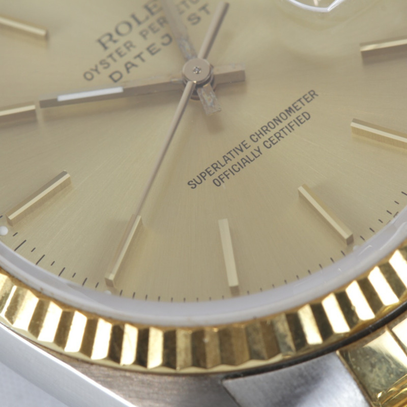 Rolex Rolex 16223 Datejust 男士不鏽鋼自動腕錶，金銀雙色款-14