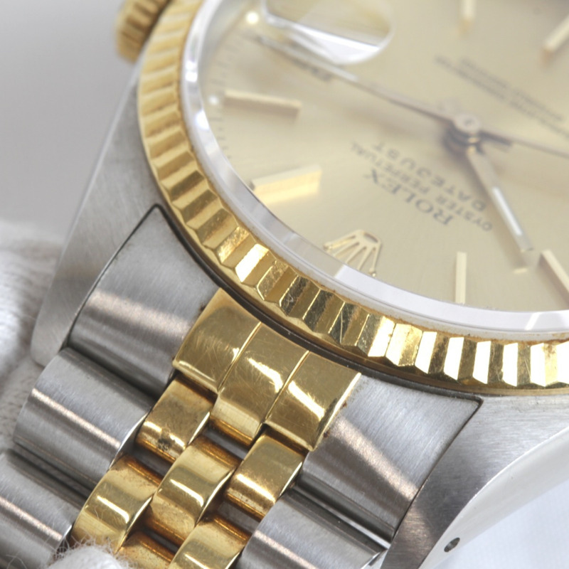 Rolex Rolex 16223 Datejust 男士不鏽鋼自動腕錶，金銀雙色款-16