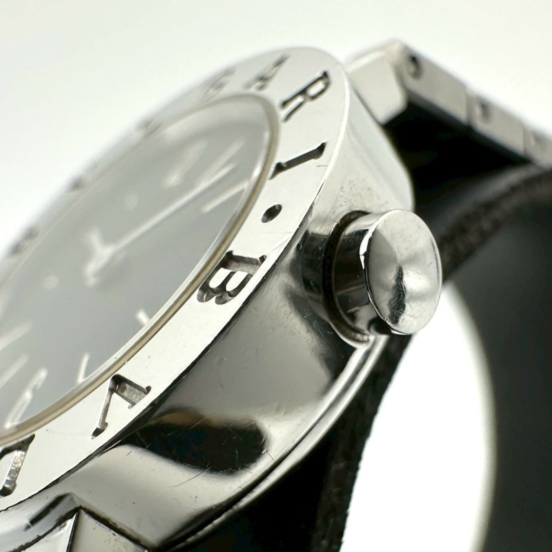 寶格麗 BB23SSD 女士腕錶，日期顯示，石英機芯，不鏽鋼錶殼，黑色-3