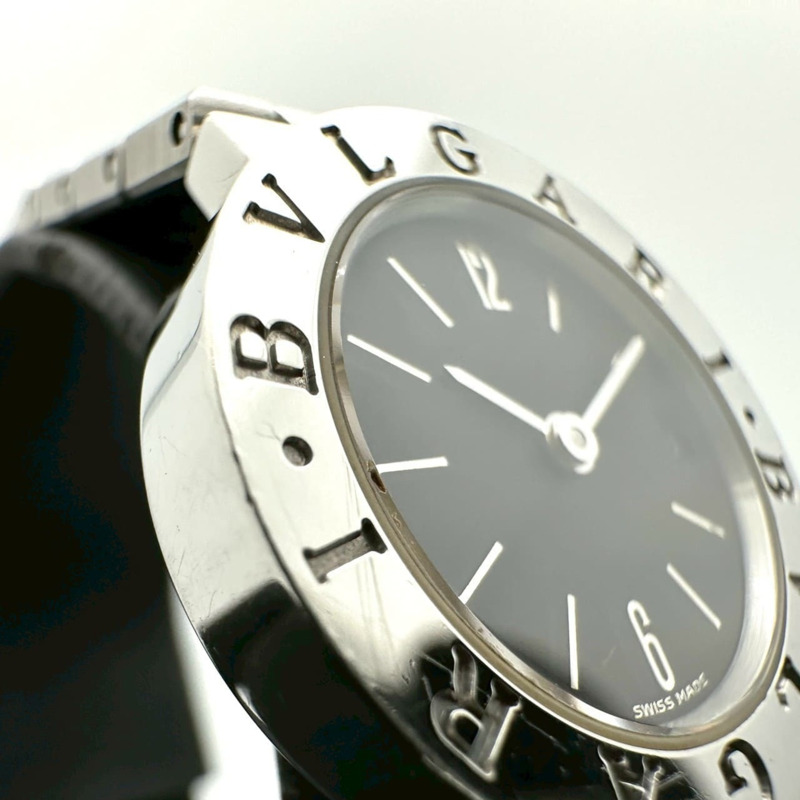 寶格麗 BB23SSD 女士腕錶，日期顯示，石英機芯，不鏽鋼錶殼，黑色-4