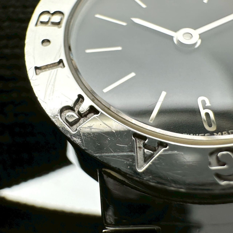 寶格麗 BB23SSD 女士腕錶，日期顯示，石英機芯，不鏽鋼錶殼，黑色-7